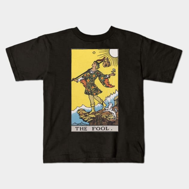 Tarot - The Fool Kids T-Shirt by kaliyuga